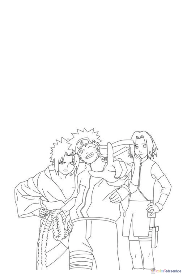 Naruto para colorir