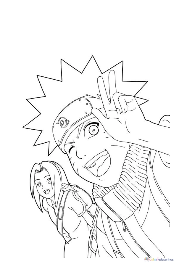 Naruto para colorir