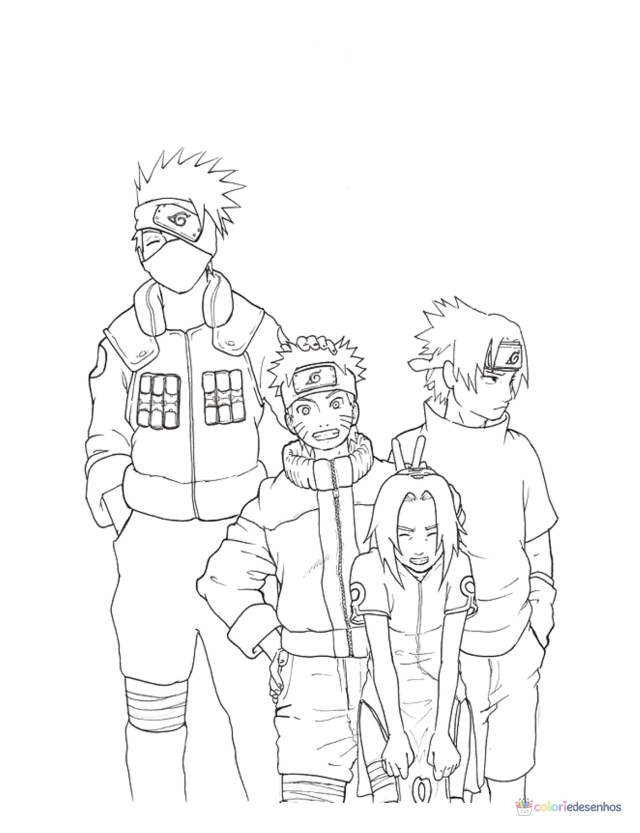 Desenhos de Naruto para colorir