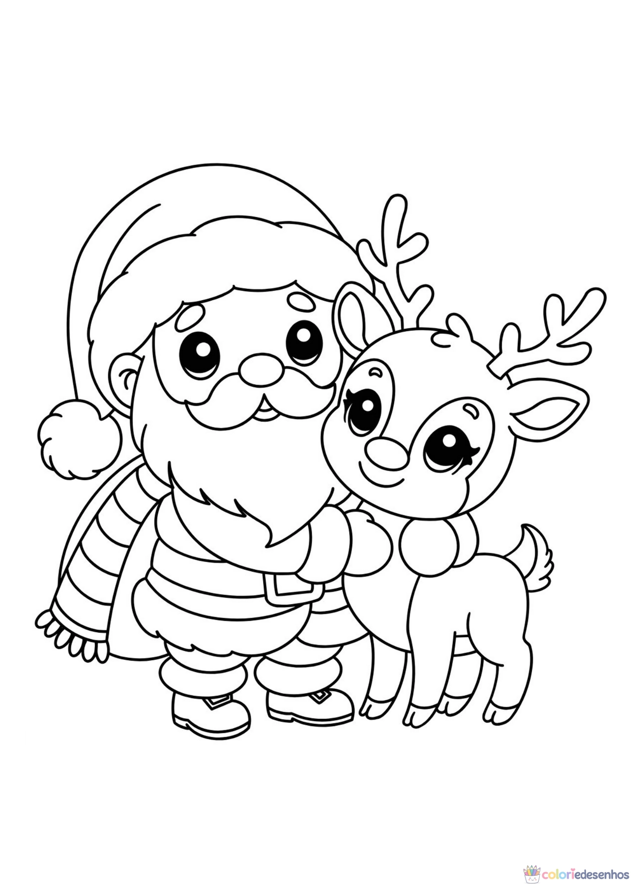 Papai Noel para imprimir e colorir para colorir