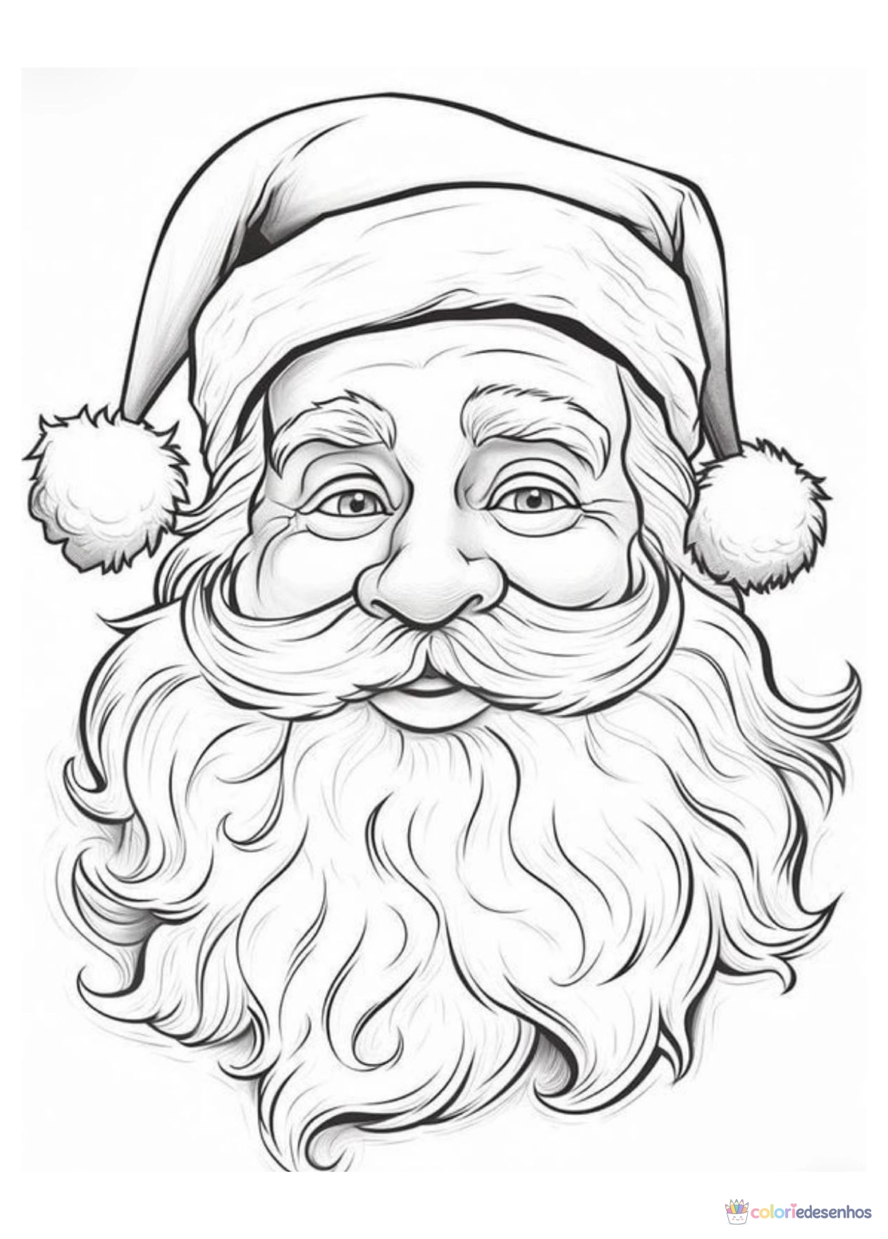 Papai Noel para imprimir e colorir para colorir