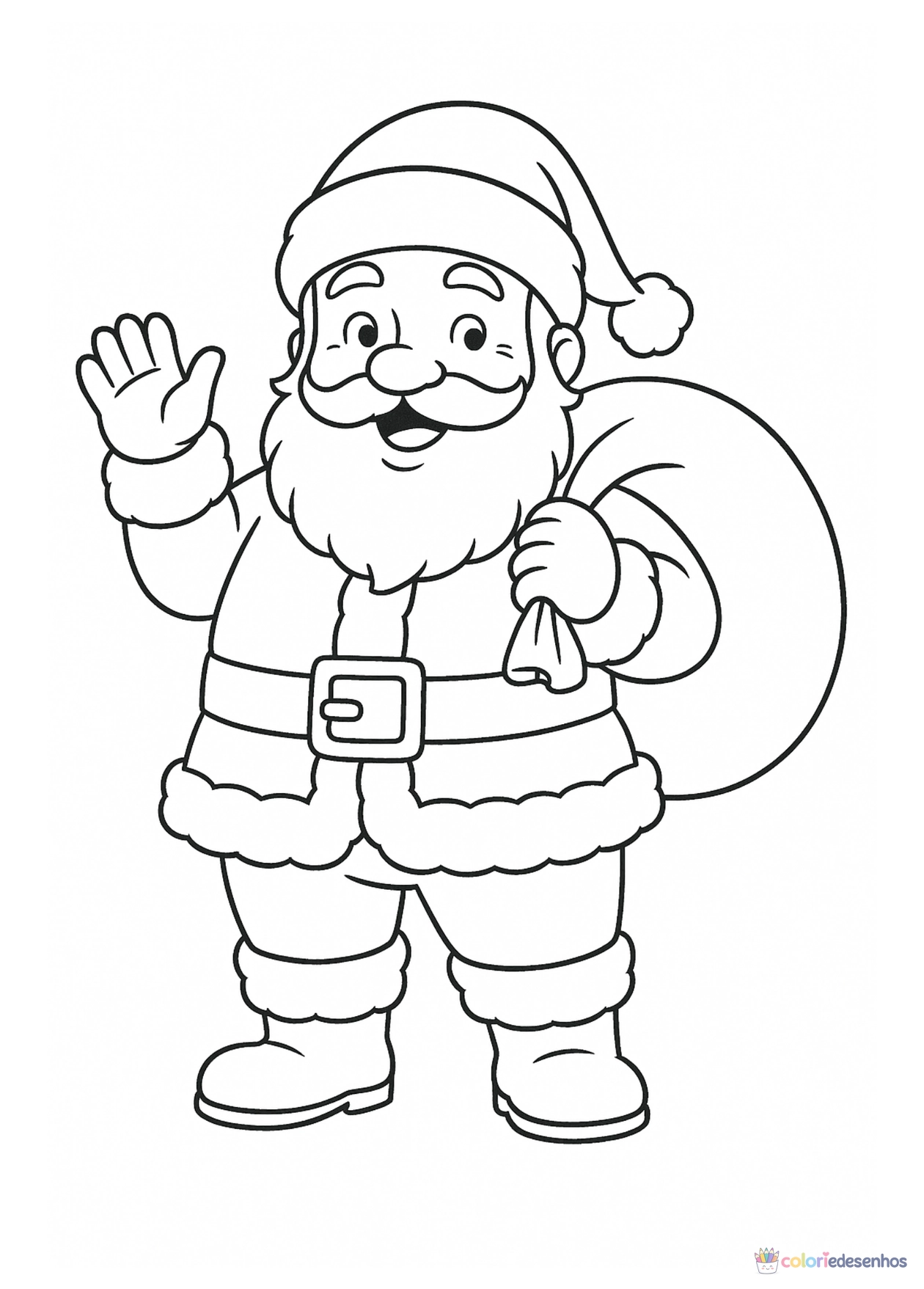 Papai Noel para imprimir e colorir para colorir