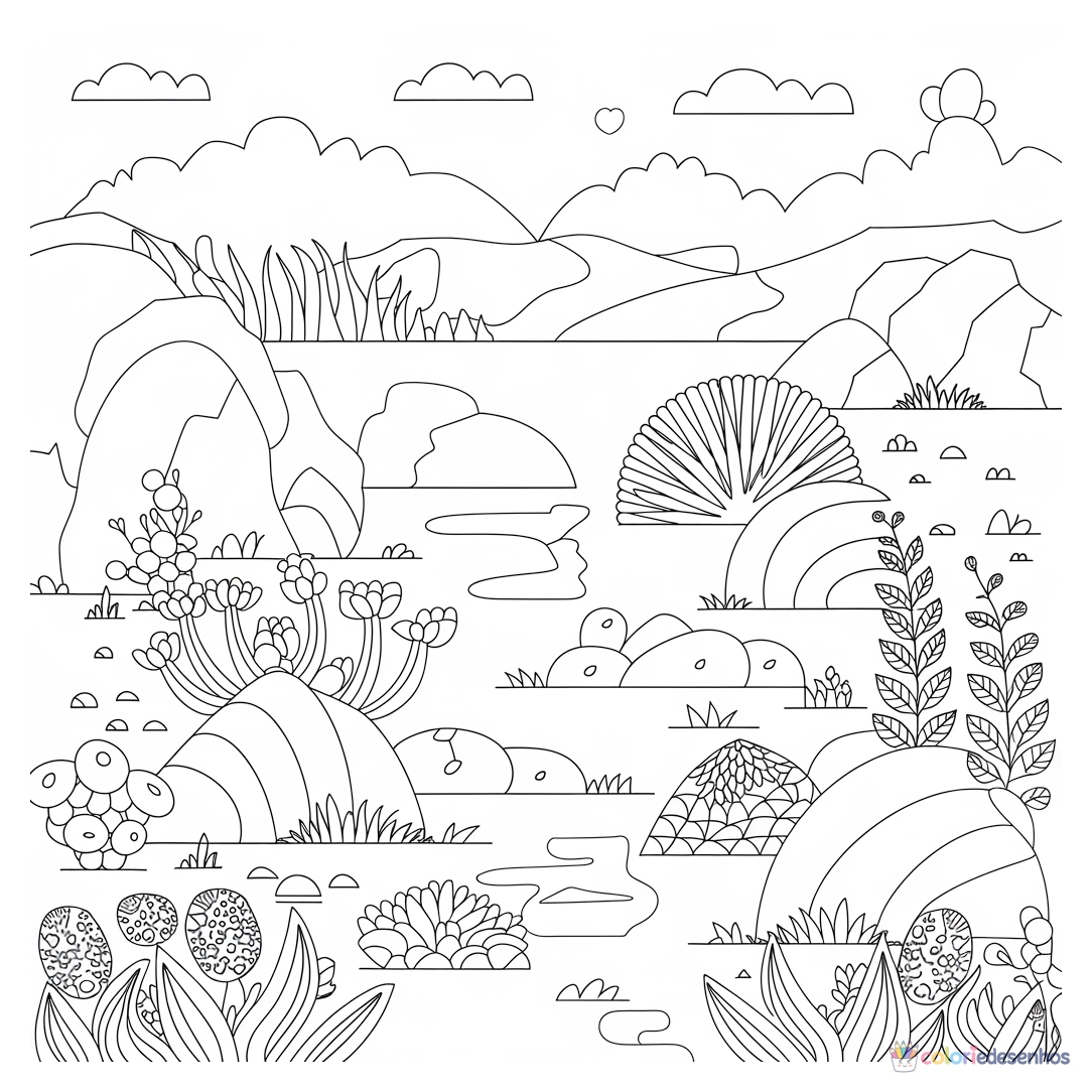 Natureza para colorir