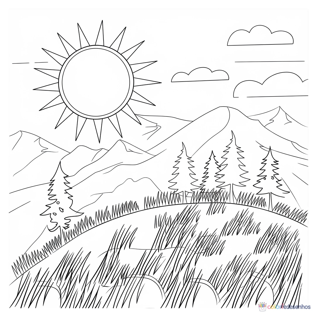 Natureza para colorir