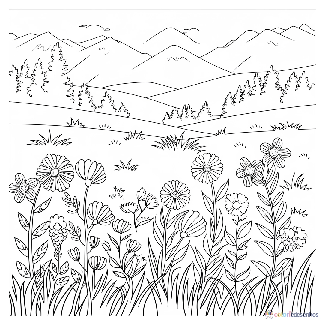 Natureza para colorir