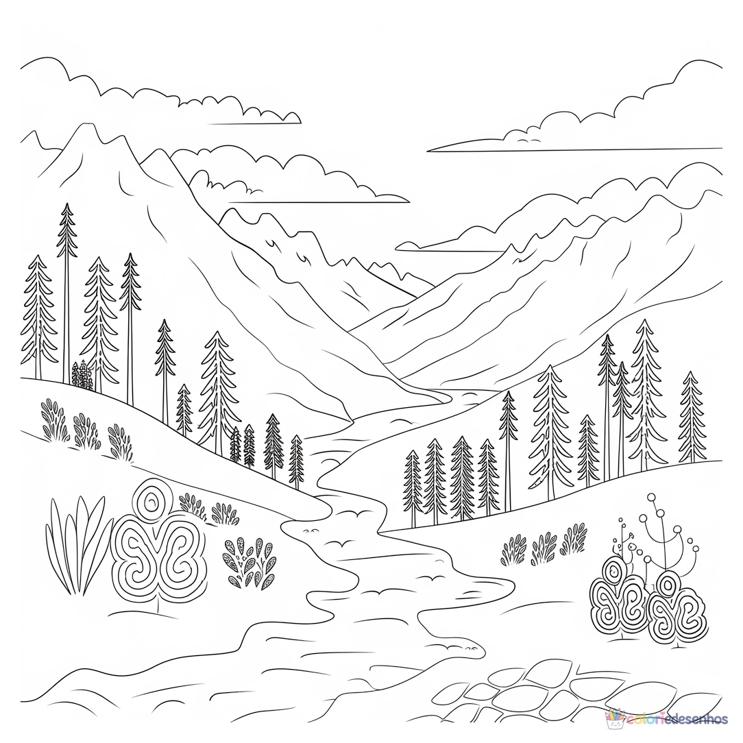 Natureza para colorir