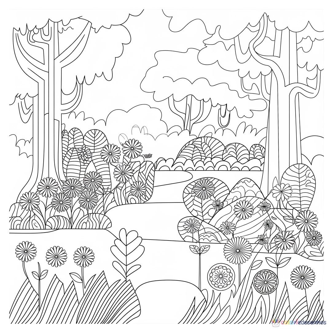 Natureza para colorir