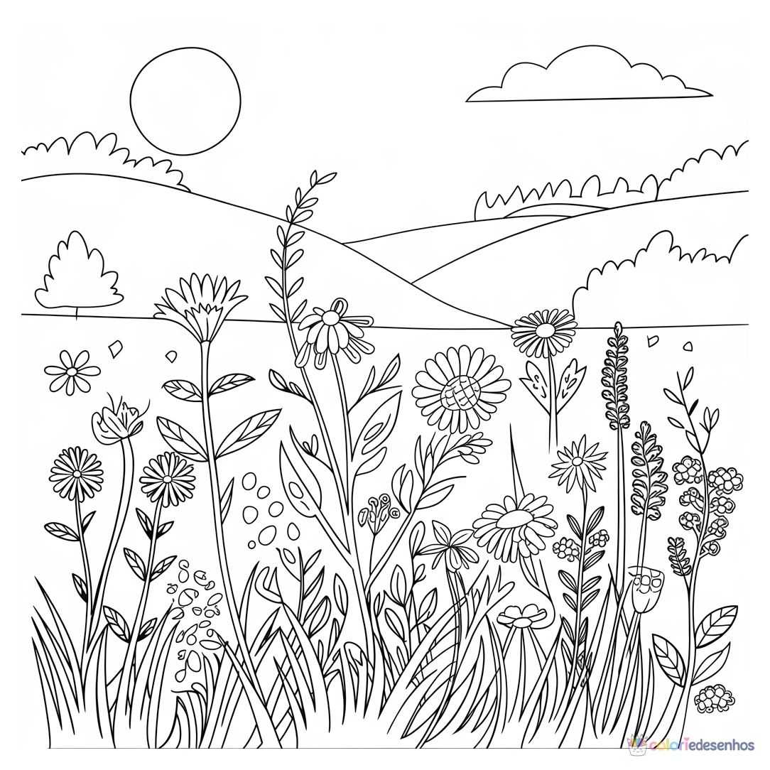 Natureza para colorir