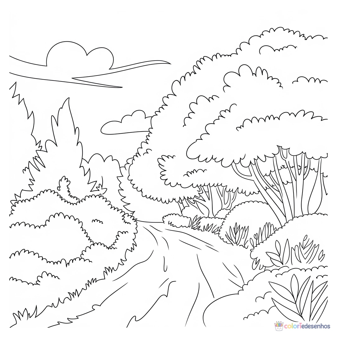 Natureza para colorir