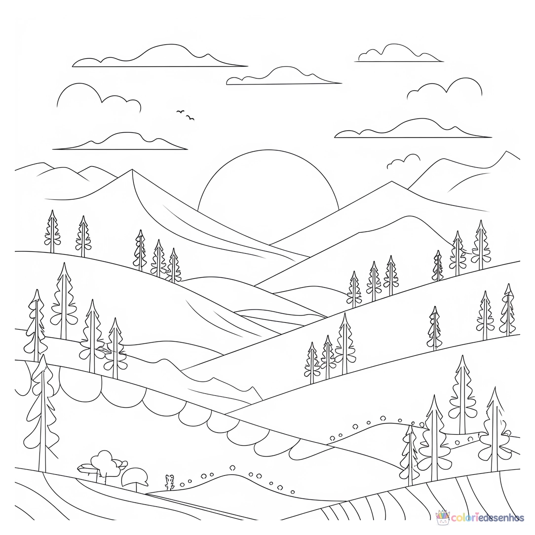 Natureza para colorir