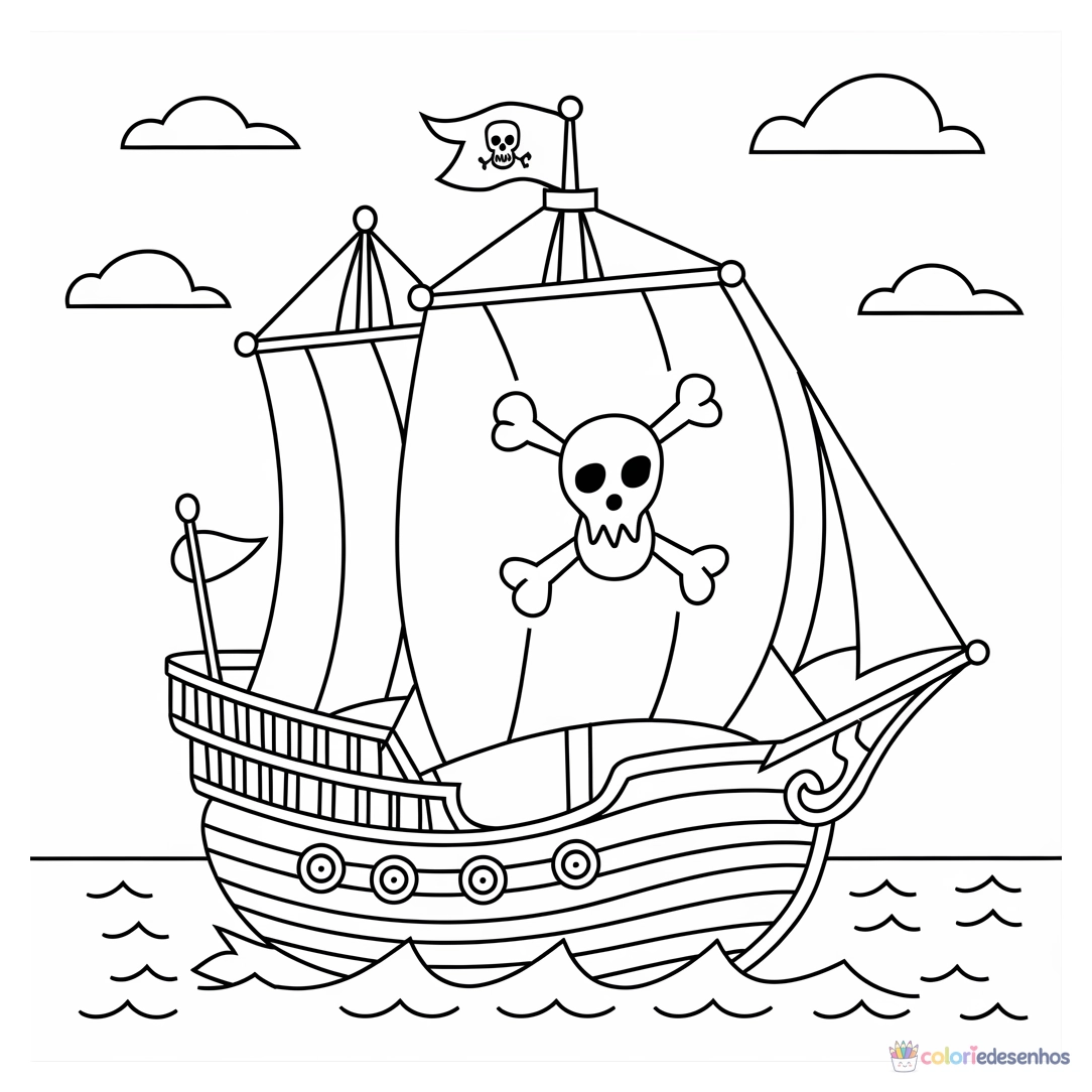 Desenhos de Navios para colorir