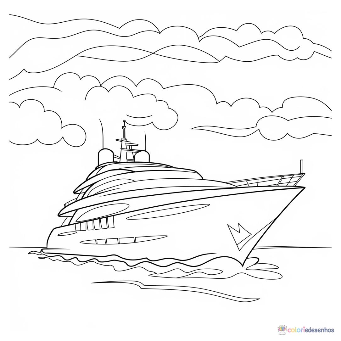 Navio para colorir