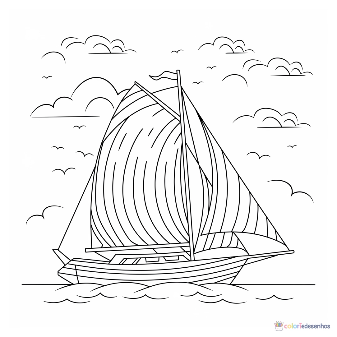 Navio para colorir