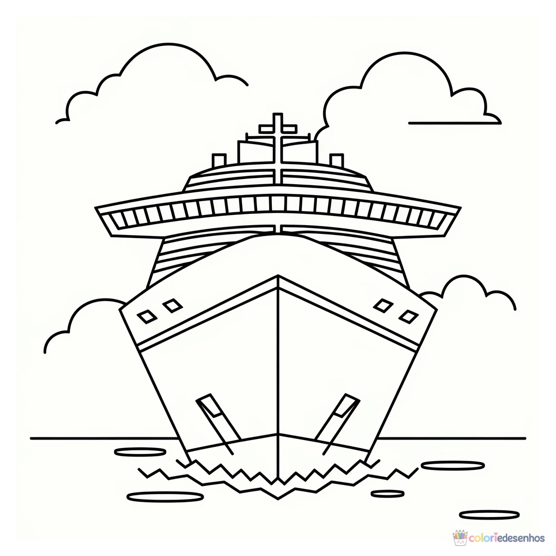 Navio para colorir