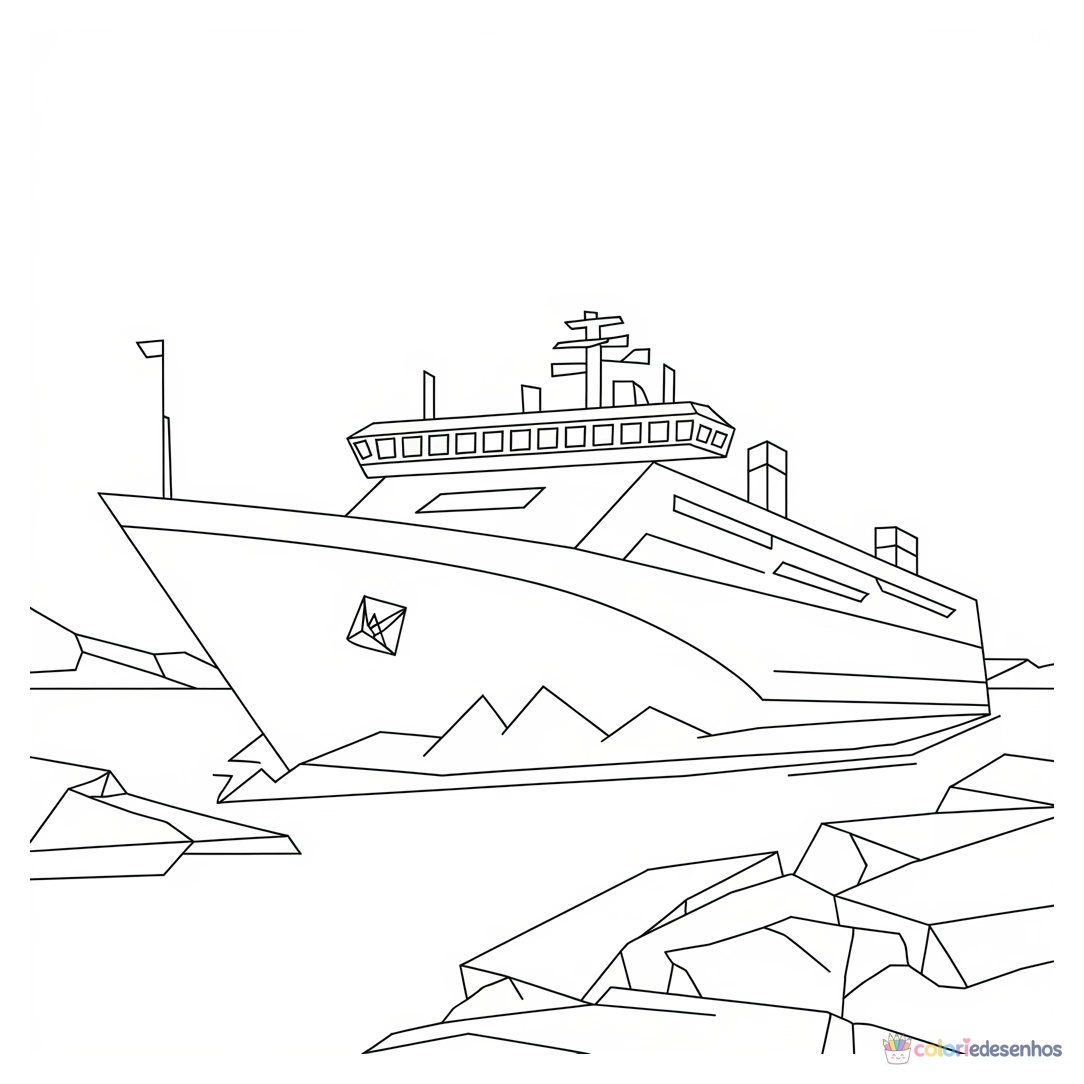 Navio para colorir