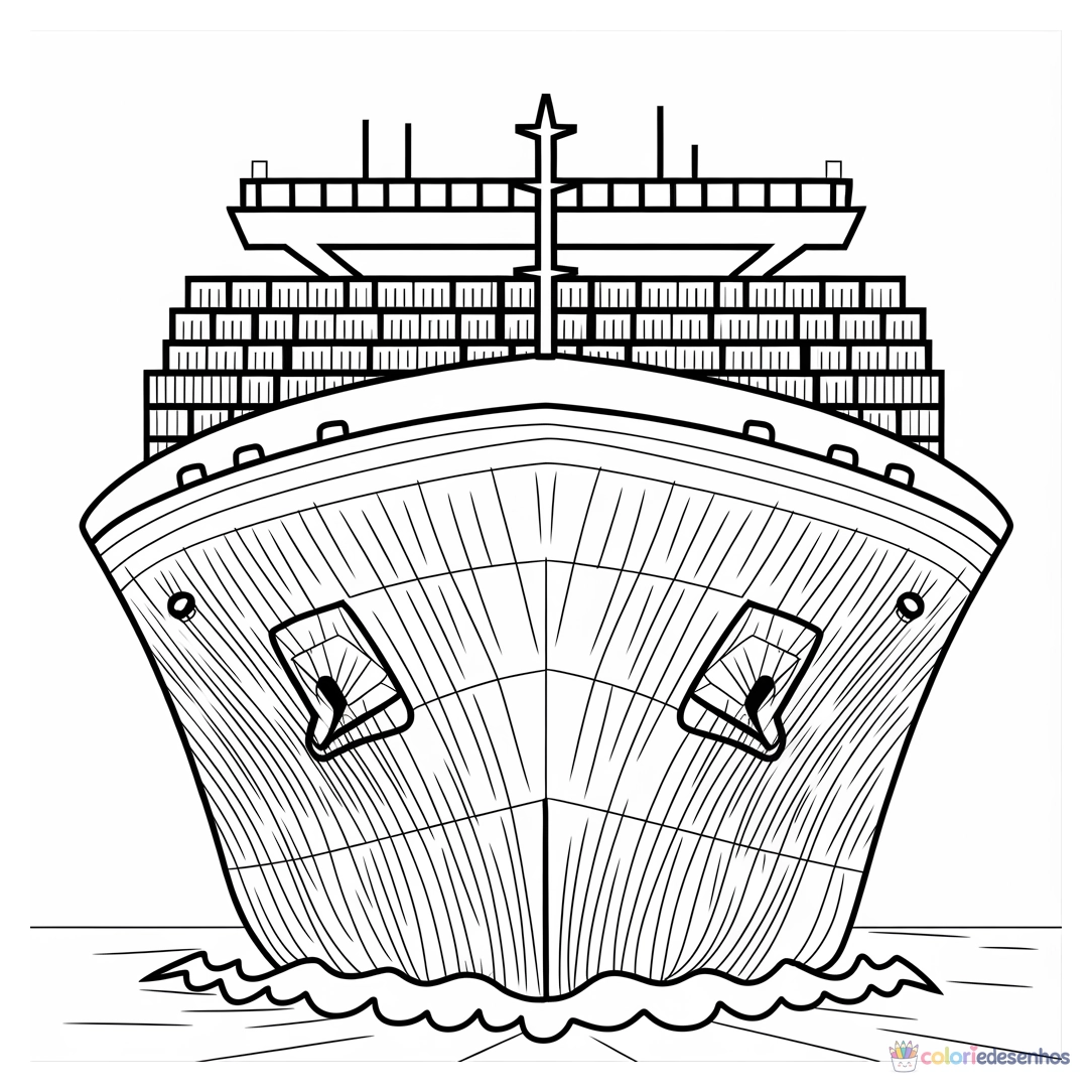 Navio para colorir