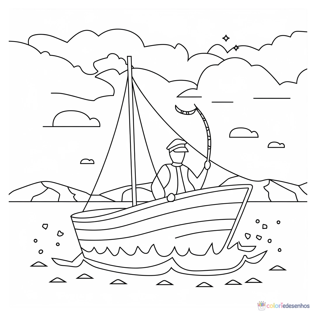 Navio para colorir