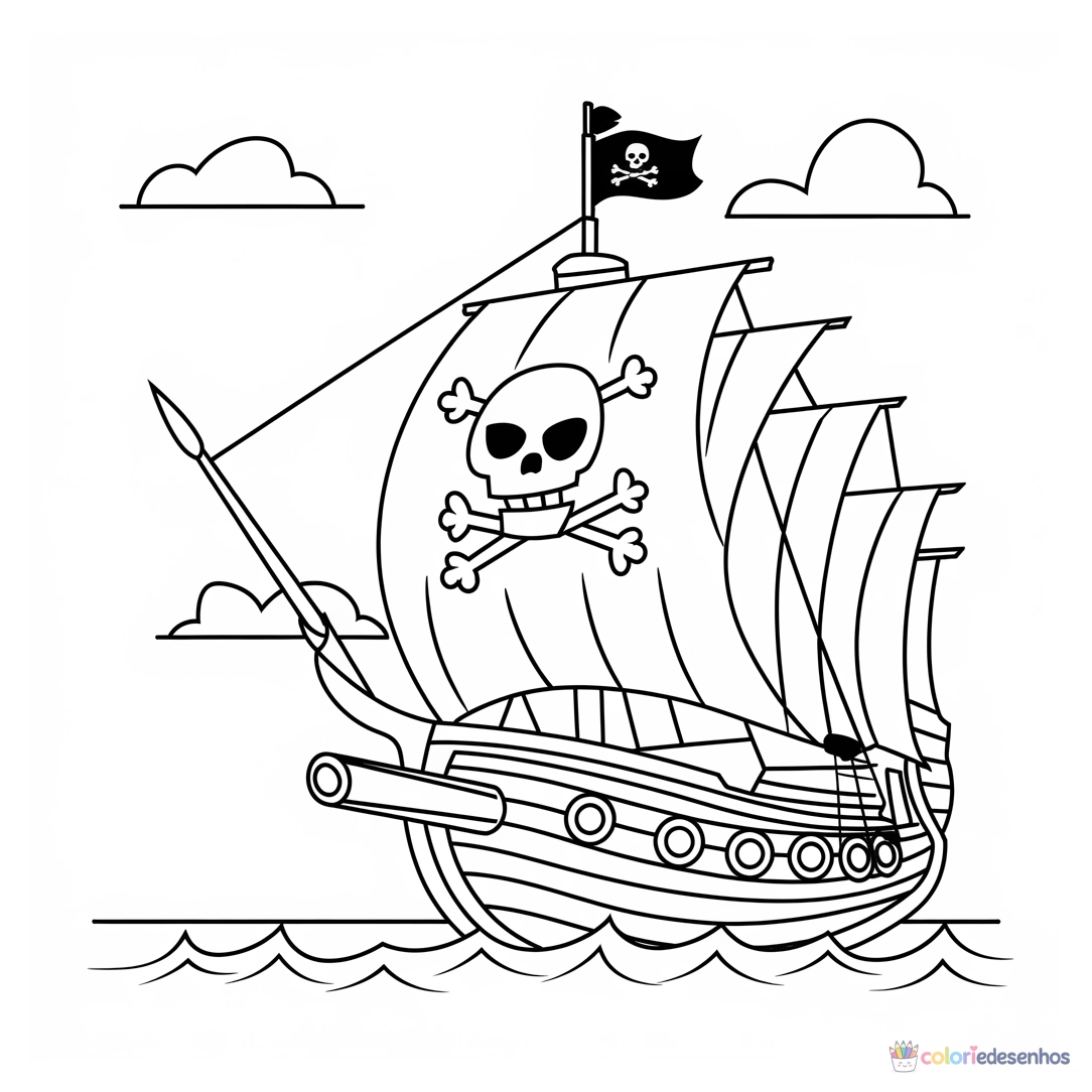 Navio para colorir