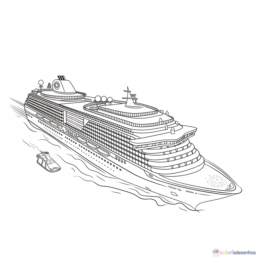 Navio para colorir