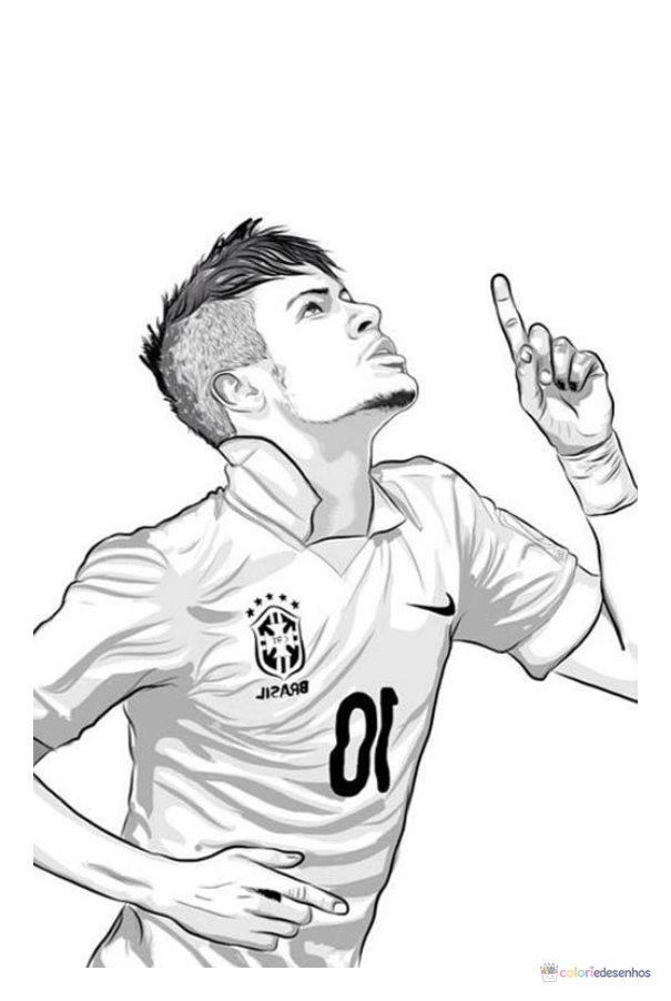 Desenhos de Neymar para colorir
