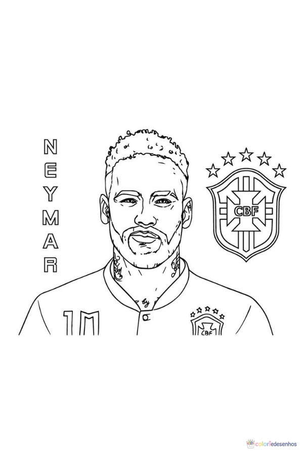 Desenhos do Neymar para imprimir e colorir para colorir