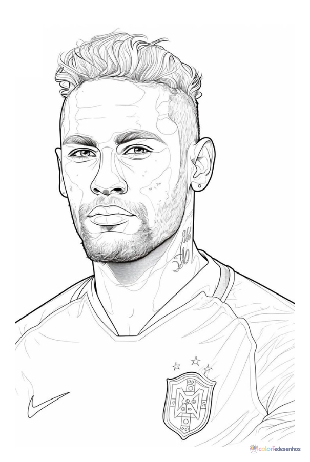 Desenhos do Neymar para imprimir e colorir para colorir