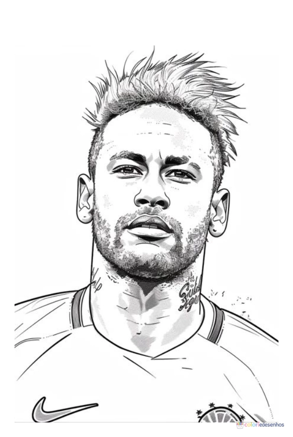 Desenhos do Neymar para imprimir e colorir para colorir