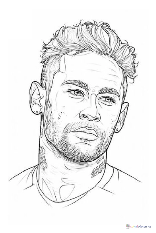Desenhos do Neymar para imprimir e colorir para colorir