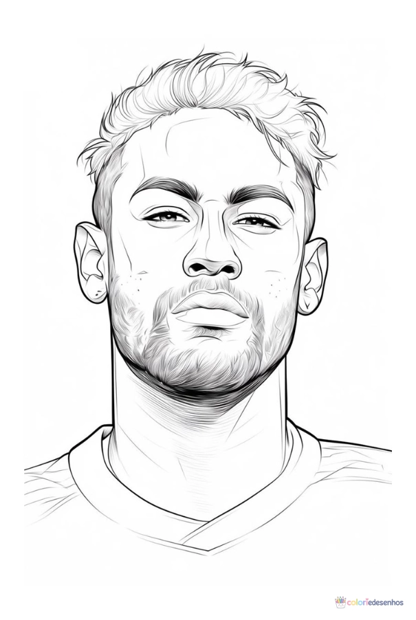Desenhos do Neymar para imprimir e colorir para colorir
