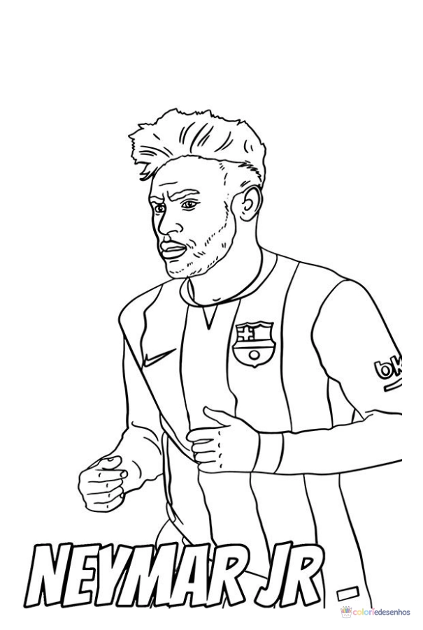 Desenhos do Neymar para imprimir e colorir para colorir