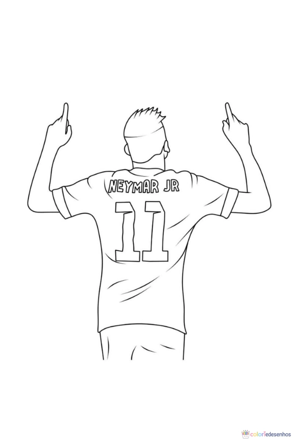 Desenhos do Neymar para imprimir e colorir para colorir