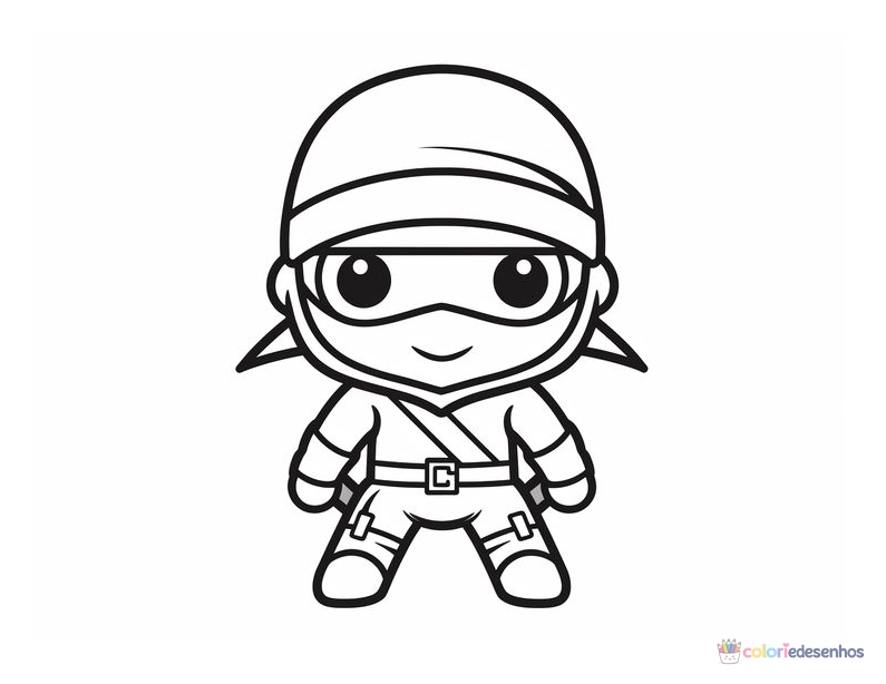 Ninja para colorir