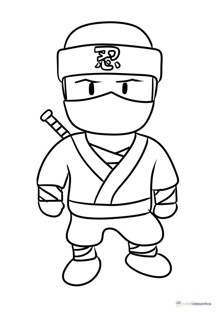 Ninja para colorir