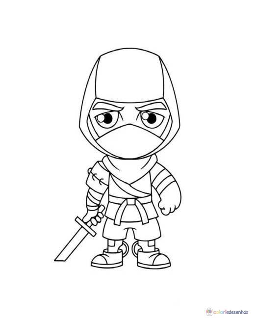 Ninja para colorir