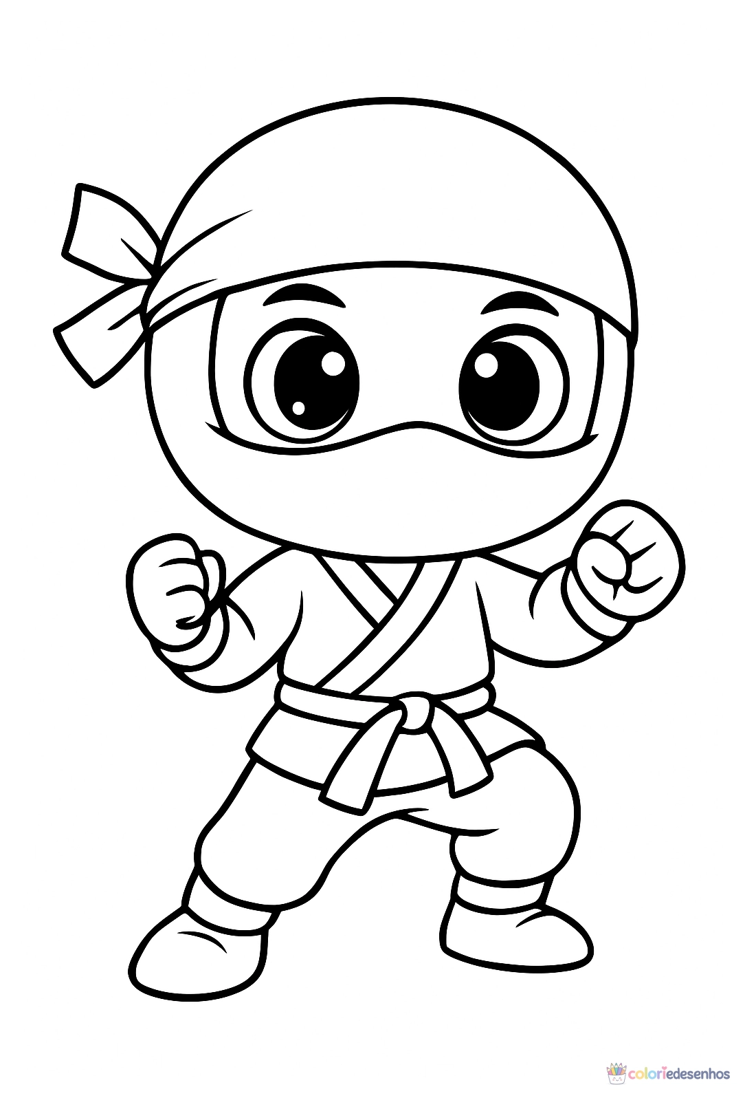 Ninja para colorir