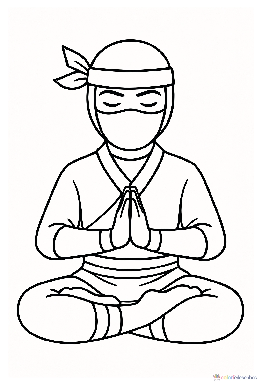 Ninja para colorir
