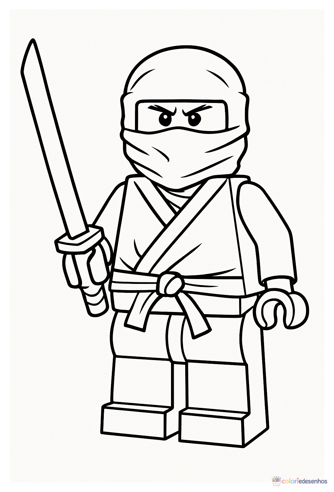 Ninja para colorir