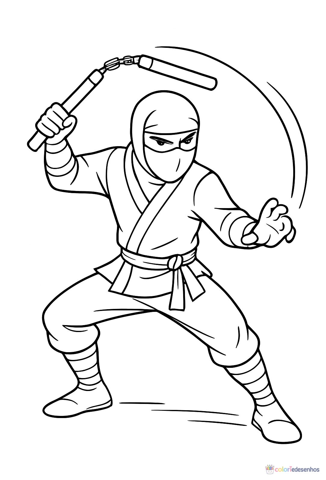 Ninja para colorir