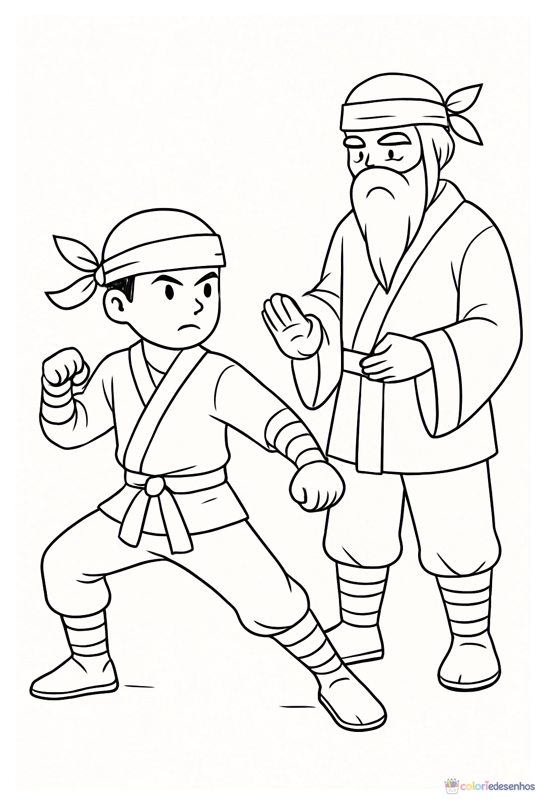 Ninja para colorir