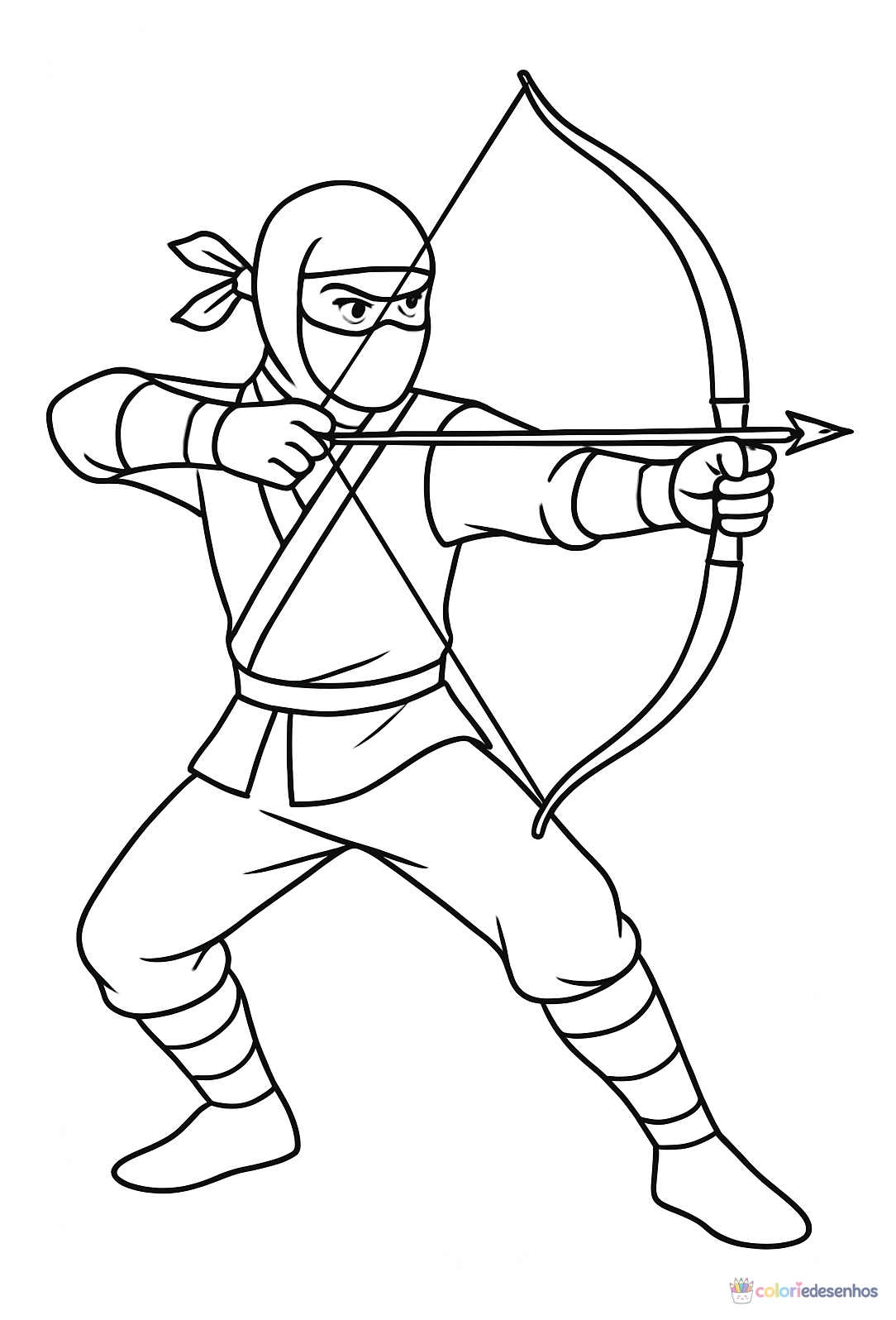 Ninja para colorir