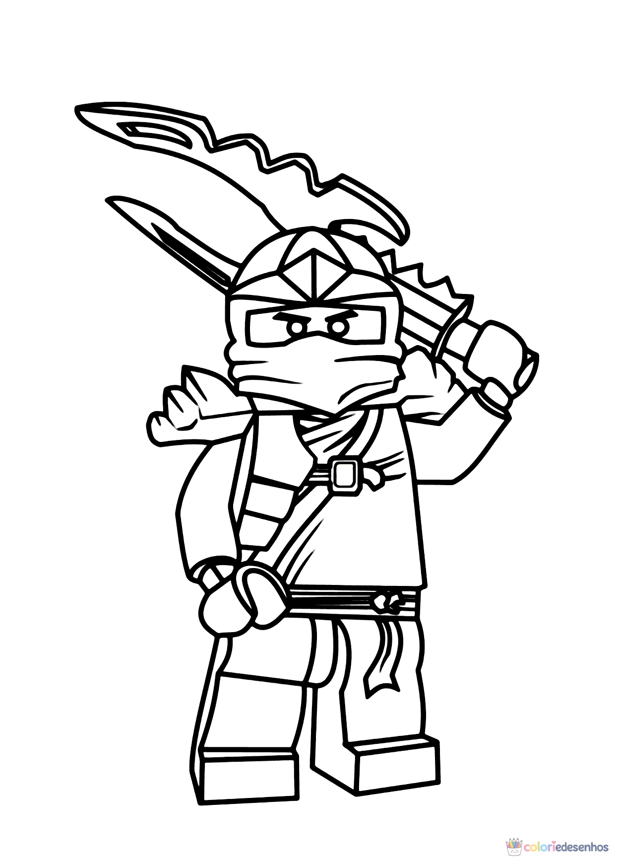 Ninja para colorir