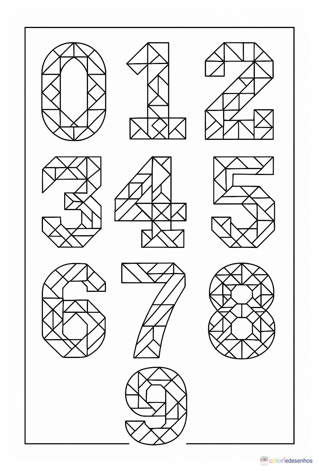 Número para colorir
