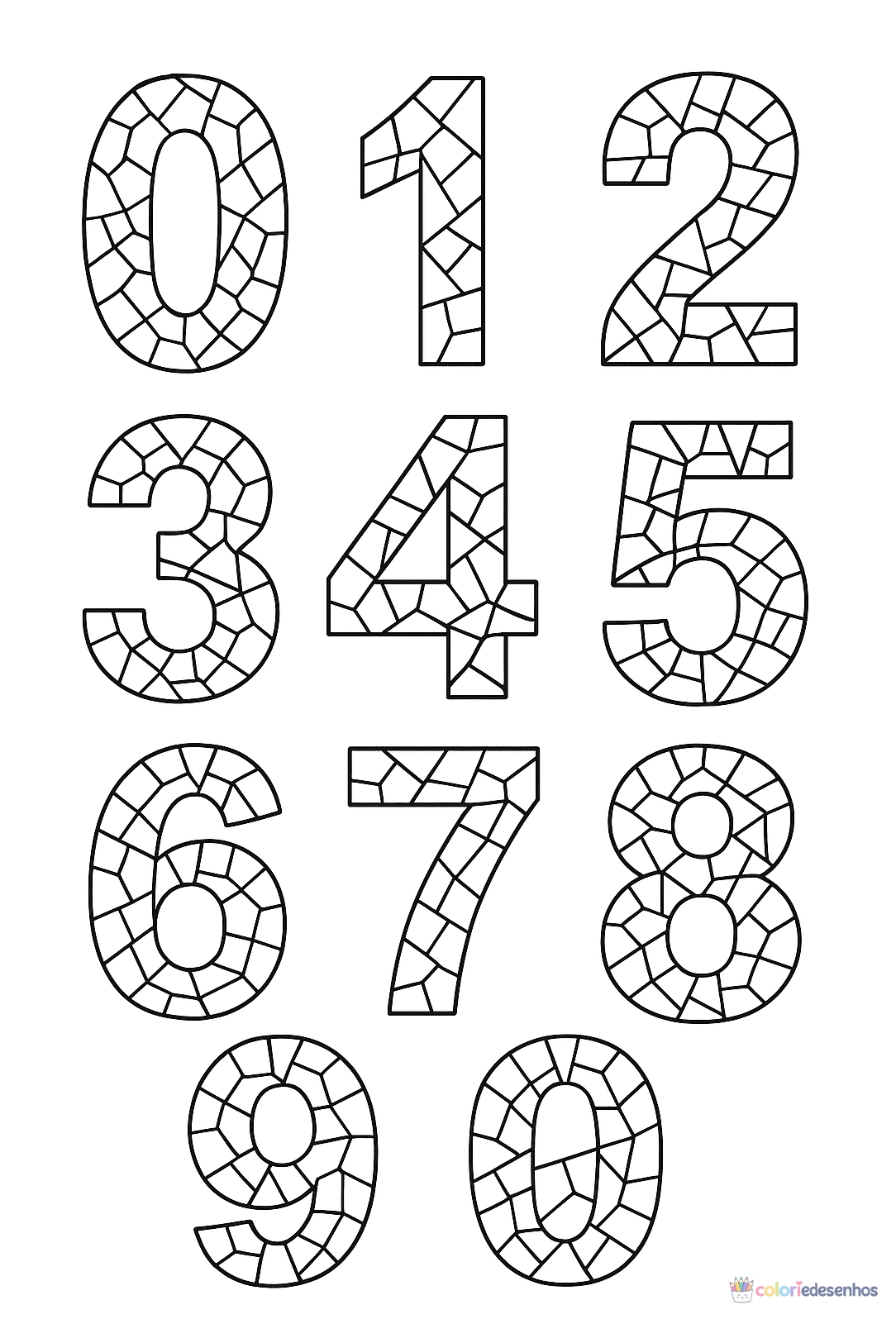 Número para colorir