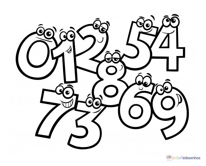 Desenhos de Números para colorir