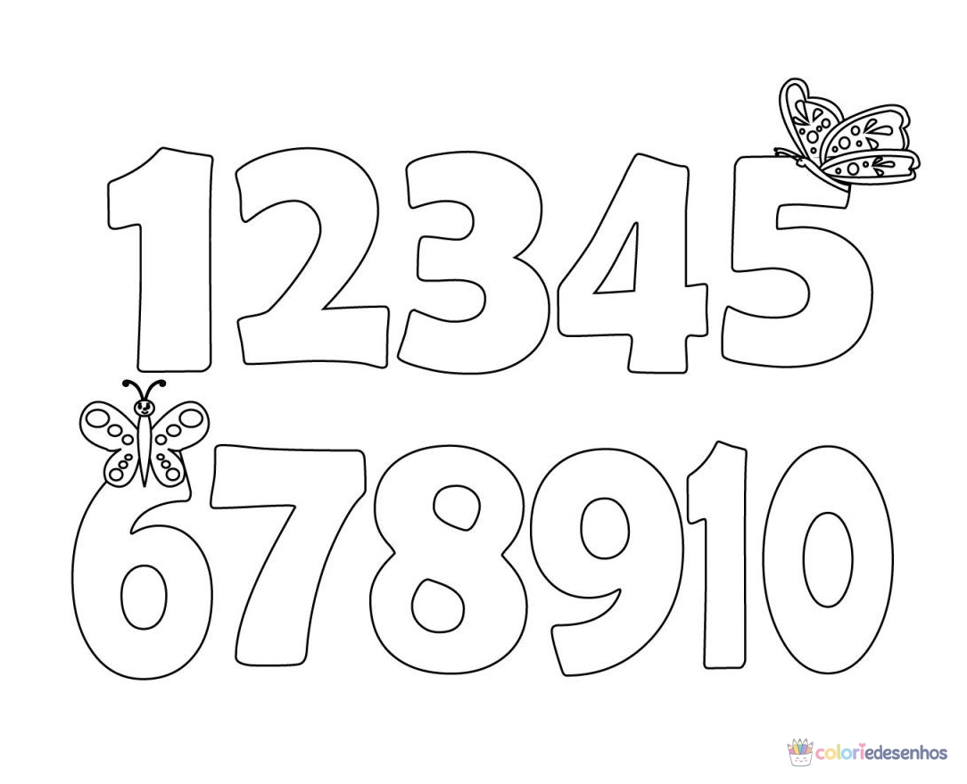 Números para colorir