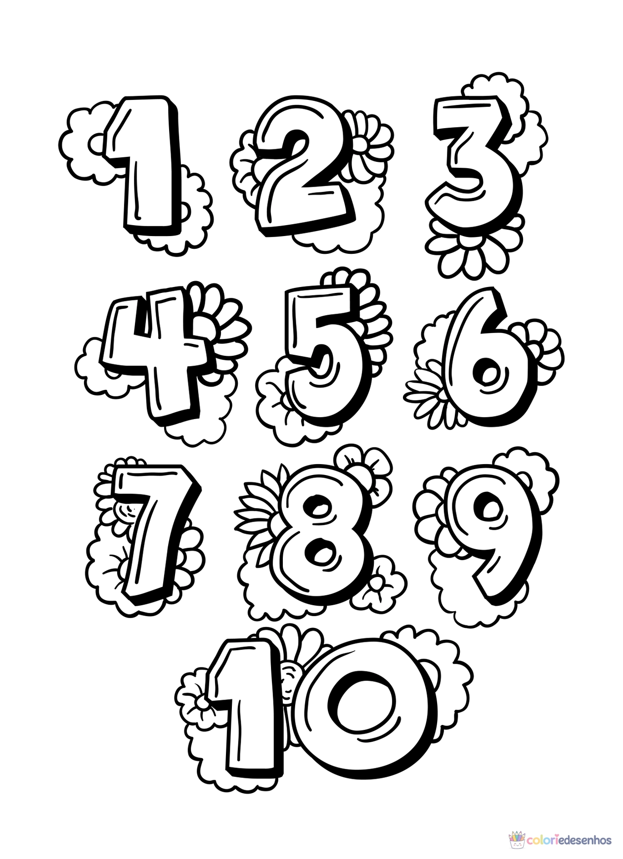 Números para colorir