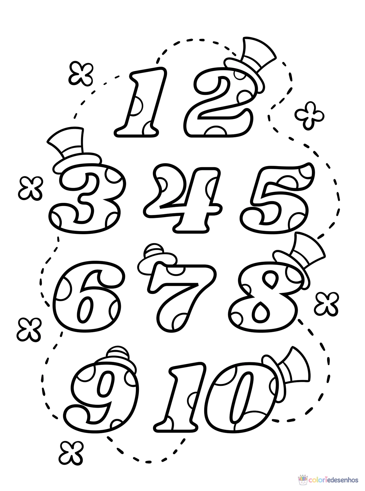 Números para colorir