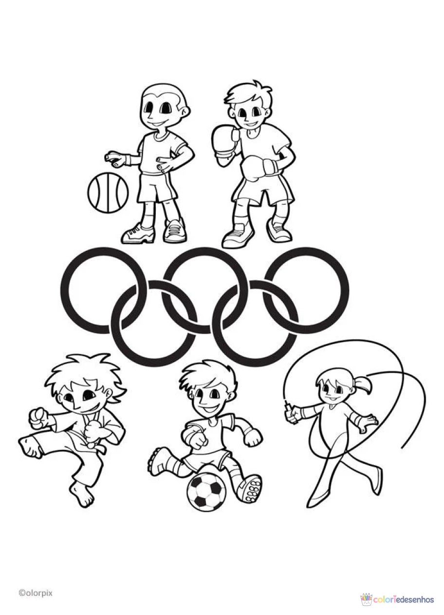 Olimpiadas para colorir