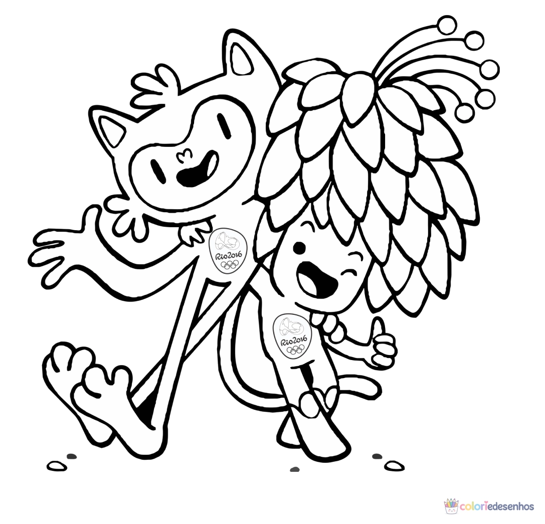 Olimpiadas para colorir