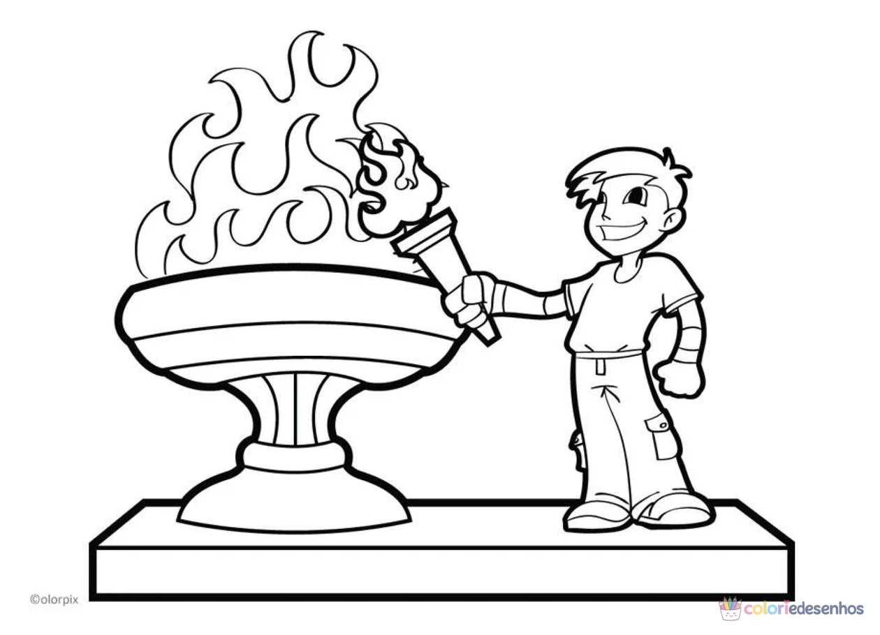 Olimpiadas para colorir